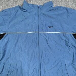 Y2K Reebok Track Jacket  Windbreaker Vintage Full Zip Mens‎ Size 2XL Flawed